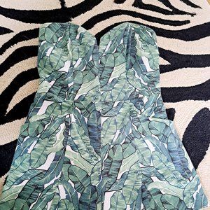 H&M Conscious Shorts Romper, Tropical Print, size 6